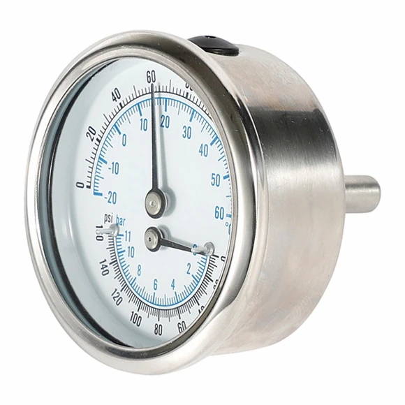 SS316 Temperature Integrated Pressure Gauge Oil Filled (3)